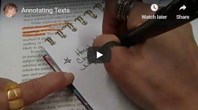 annotate text video link