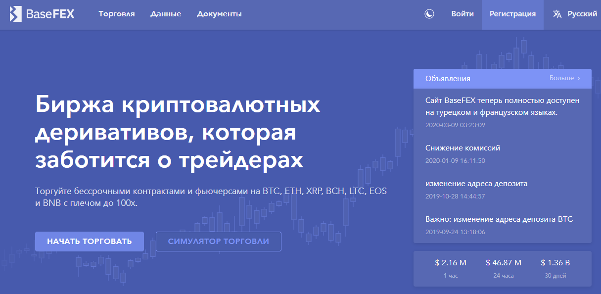 Обзор криптобиржи BaseFEX: оценка условий, отзывы