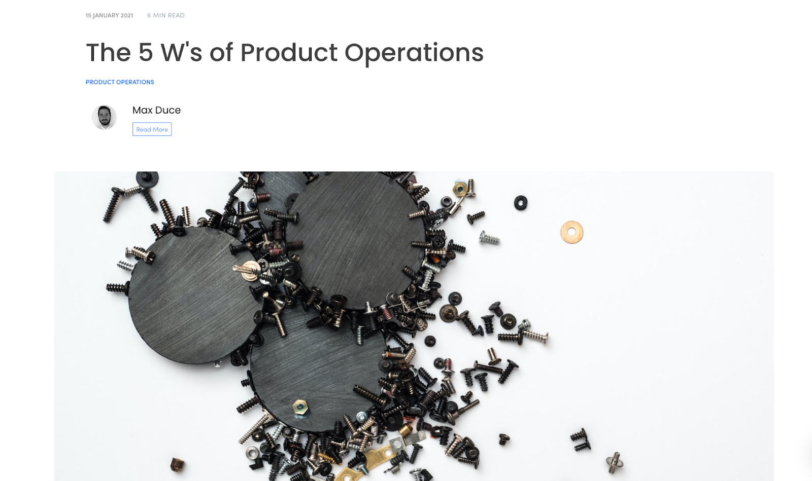 the 5 W's of product operations