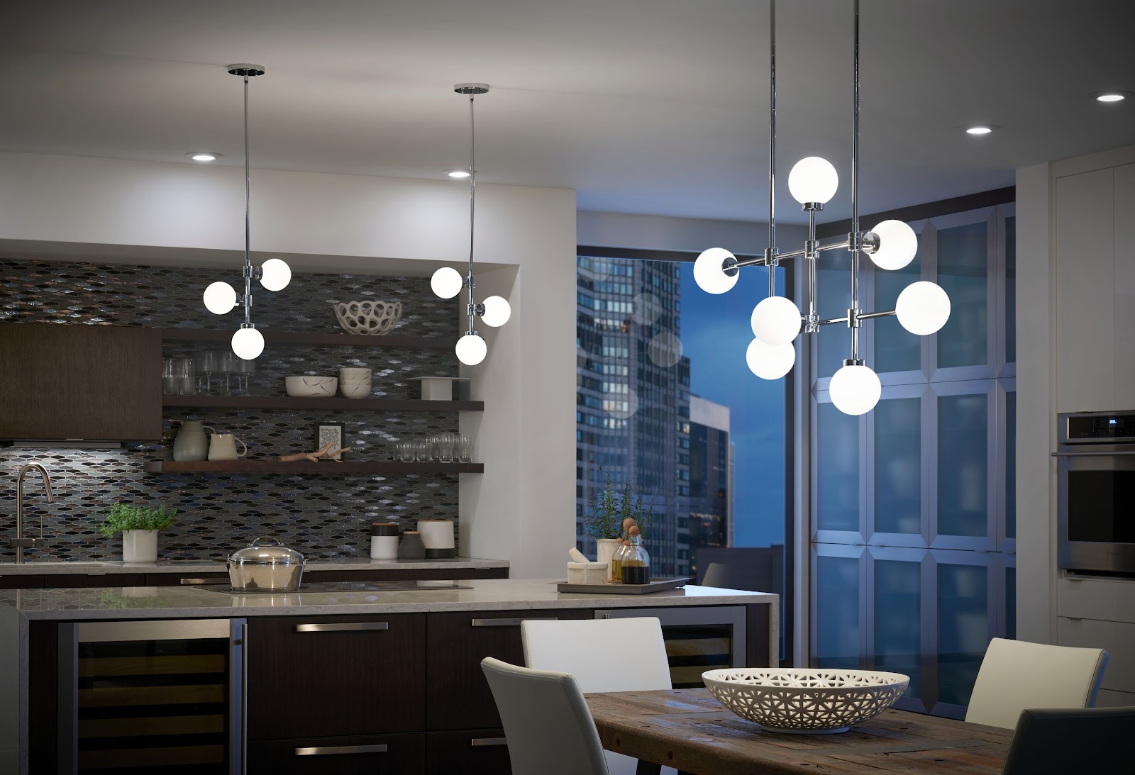 Ý tưởng đèn chùm nhà bếp hiện đại |  Ylighting