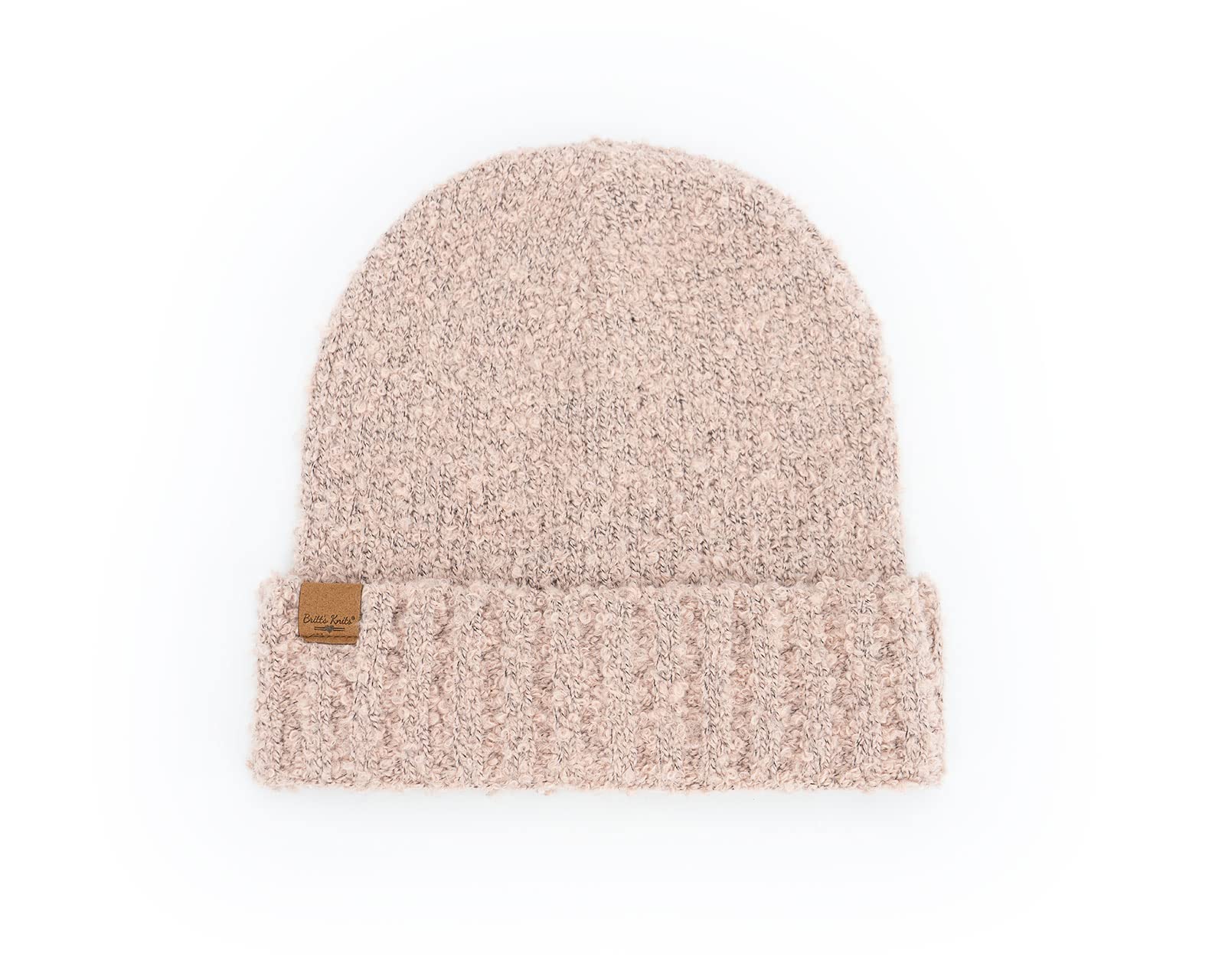 Britt's Knits Common Good Beanie Cold Weather Extra Soft Ecofriendly Knit Hat Classic Cuff Beanie Pink