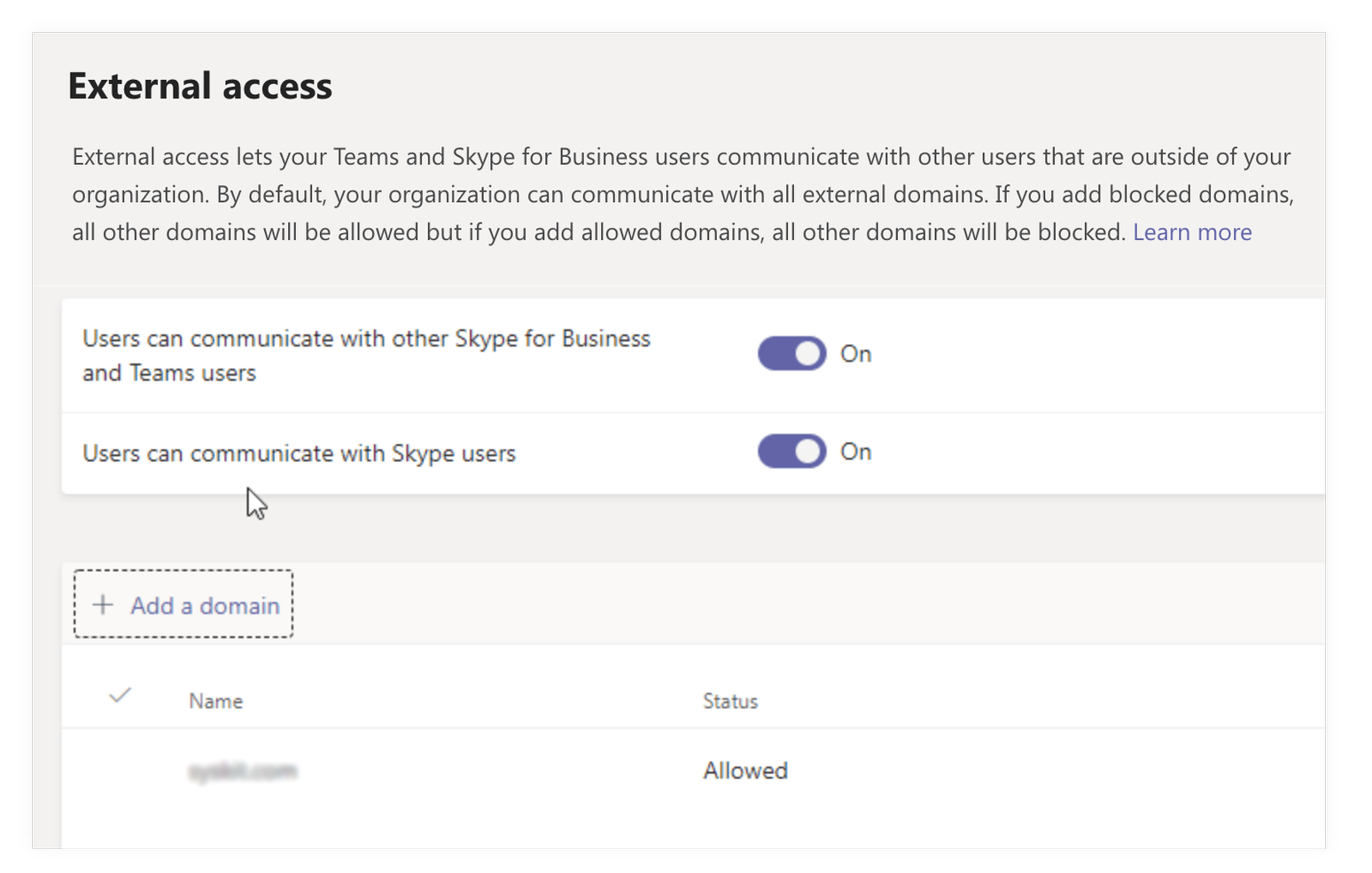 external access in teams