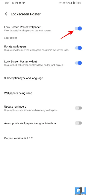 Step 3 of how to remove Glance from lock screen
