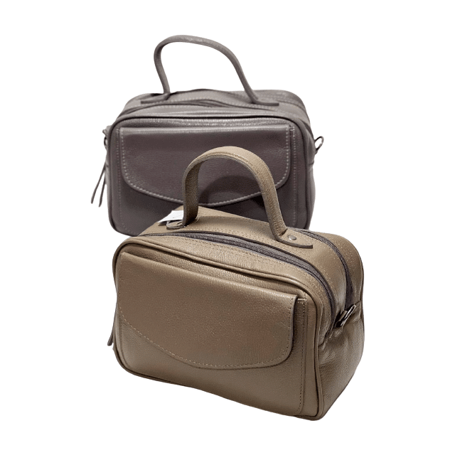 Bolsa baú Vipelle em couro legítimo