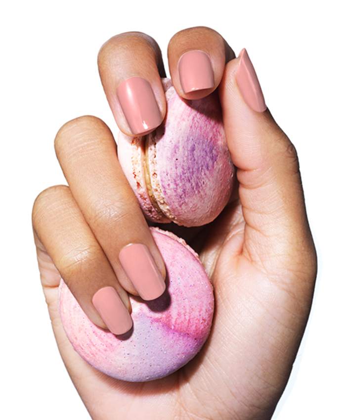 rosa Nagellack, stilvoll und zart, französische Macarons, wunderschönes Nagelldesign