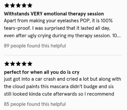 glossier customer reviews screenshot