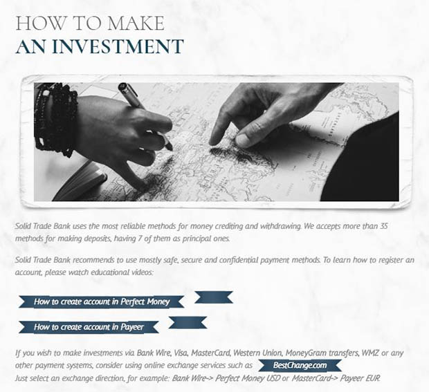 Экспертный обзор инвестиционного проекта Solid Trade Bank: честные отзывы клиентов