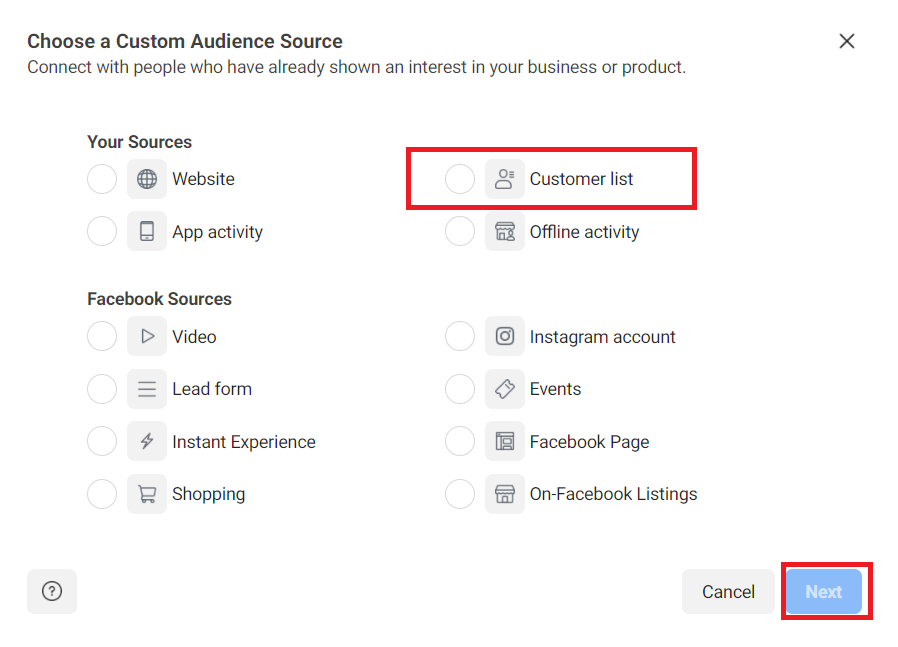 Create Custom Audiences from Customer Files