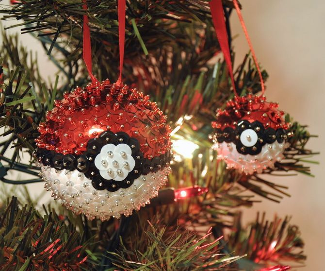 Beautiful and unusual decor of Christmas balls - the best ideas with photo 41