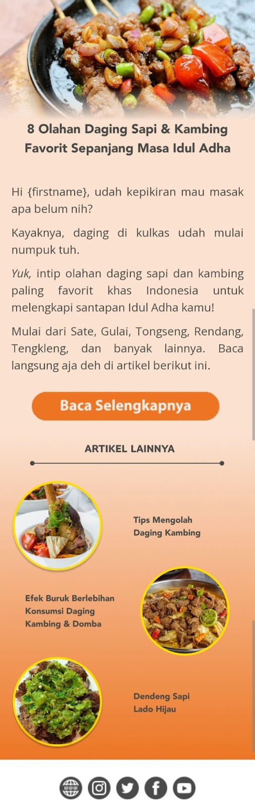 Contoh Newsletter Email YukMakan