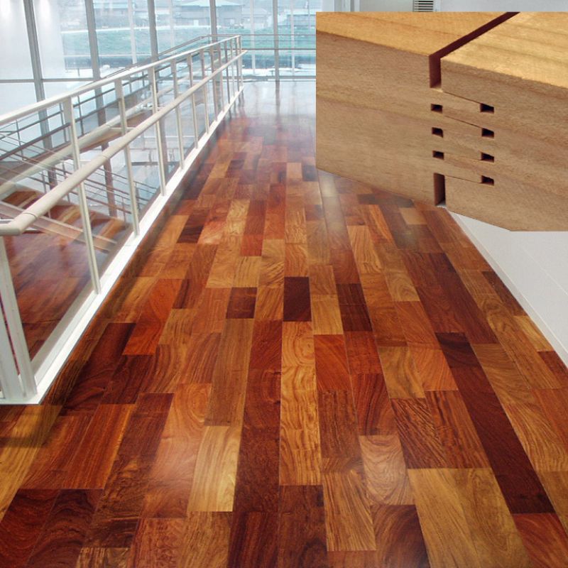 Sàn nhà được làm từ gỗ ghép
