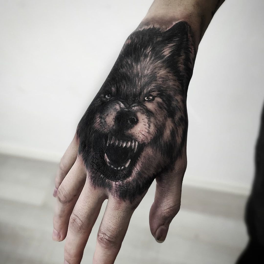 Wonderful Scary Wolf Tattoo