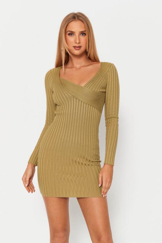 Long sleeve knitted dresses
