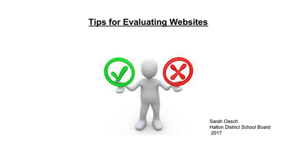 Tips for Evaluating Websites.doc
