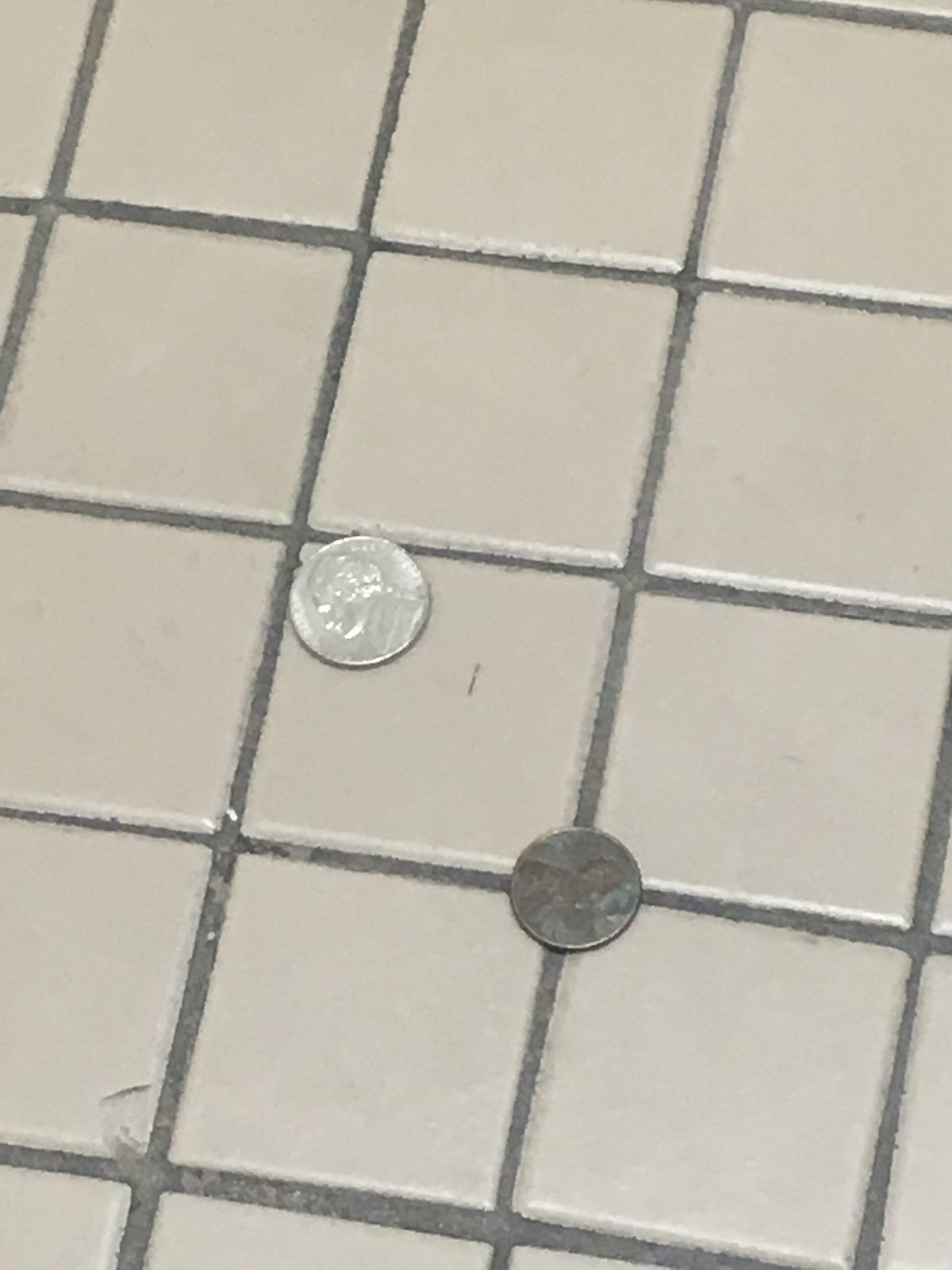 money on a tile ground