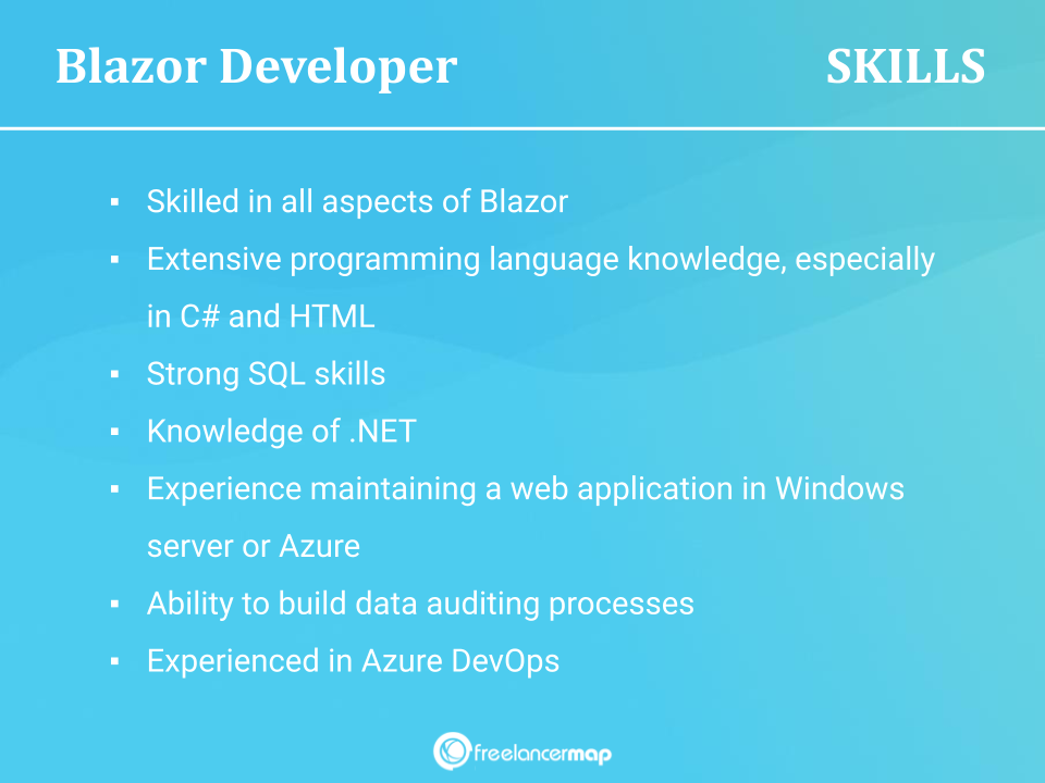 Skills Of A Blazor Developer
