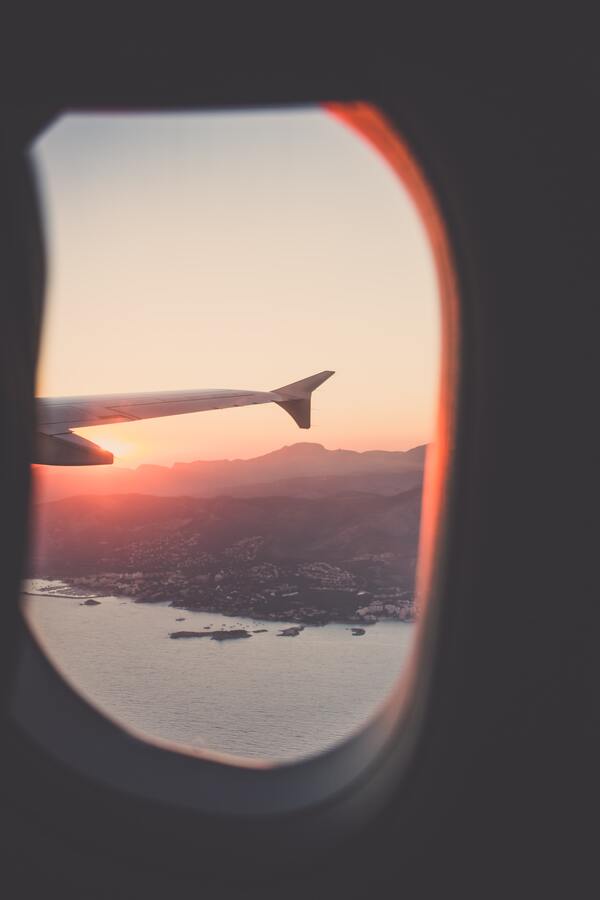 foto da janela do avião