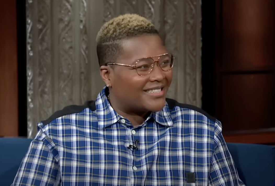 Stephen Colbert interviews Sam Jay on the Late Show to promote her new tour and feature film debut, “You People,” co-starring Eddie Murphy and Jonah Hill. She is a black lesbian comedian who has quickly risen to fame as of late.
