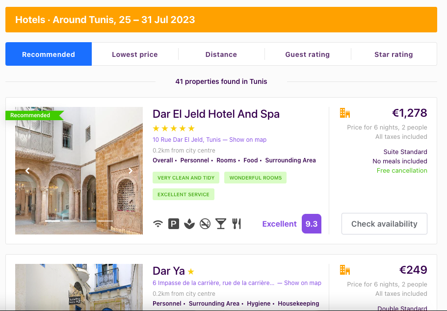 Finding accommodation with Trazler