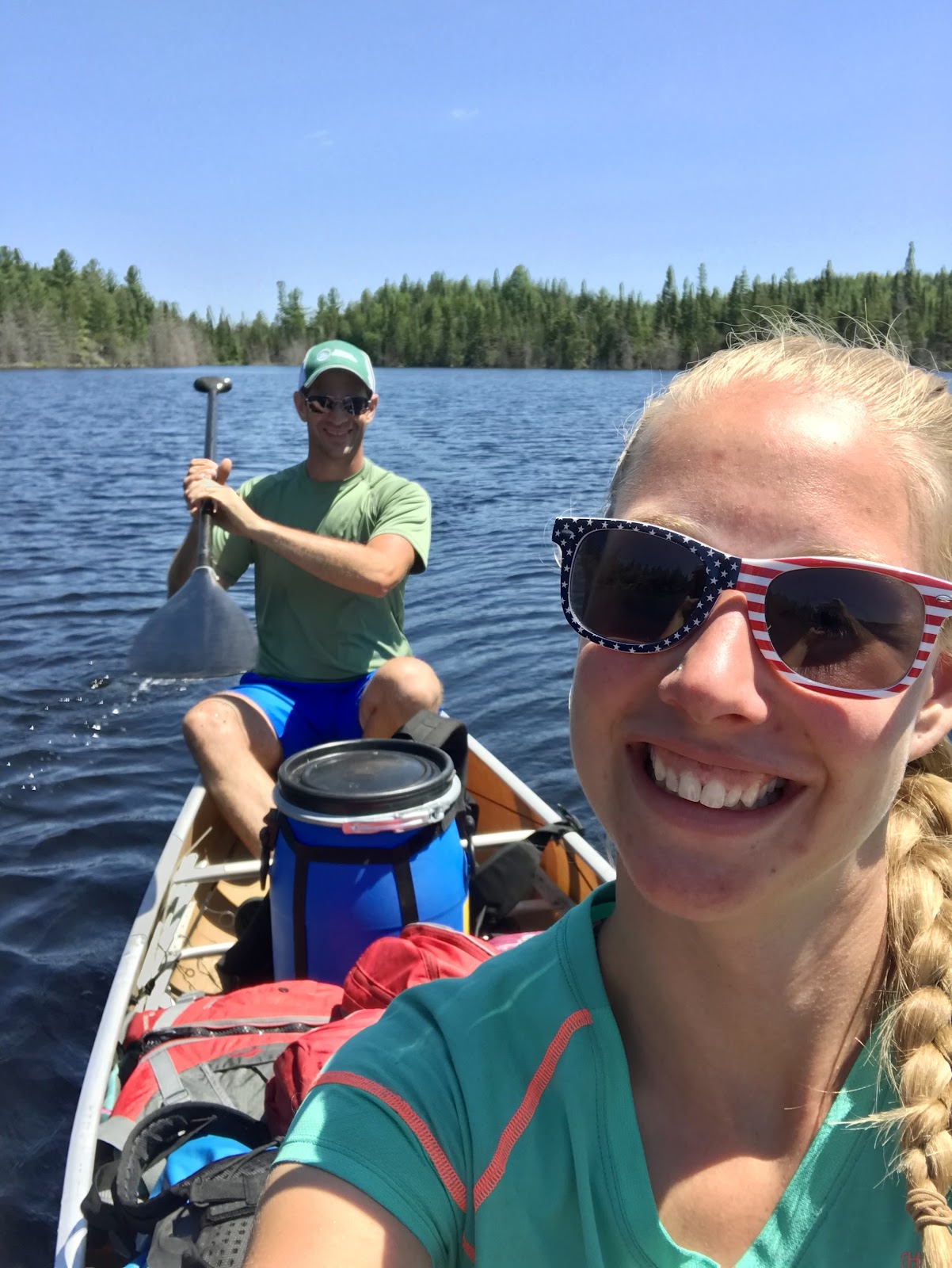 Picture of Nick and Annie in the Boundary Waters, minimal gear.