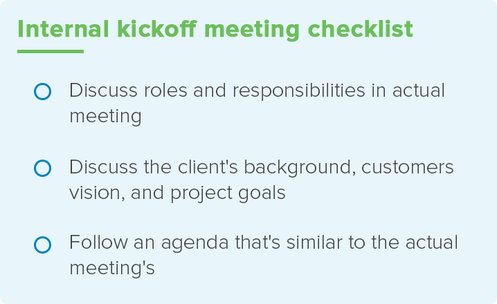 kickoff meeting checklist