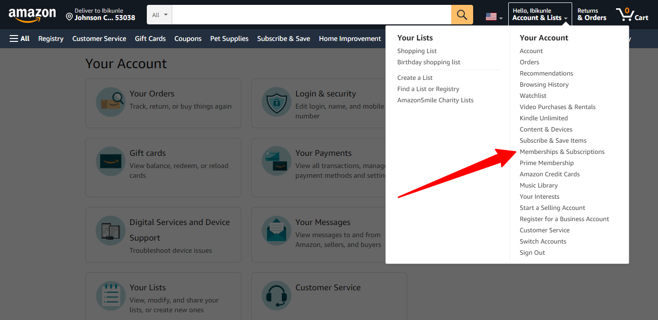 How to cancel Amazon Prime membership