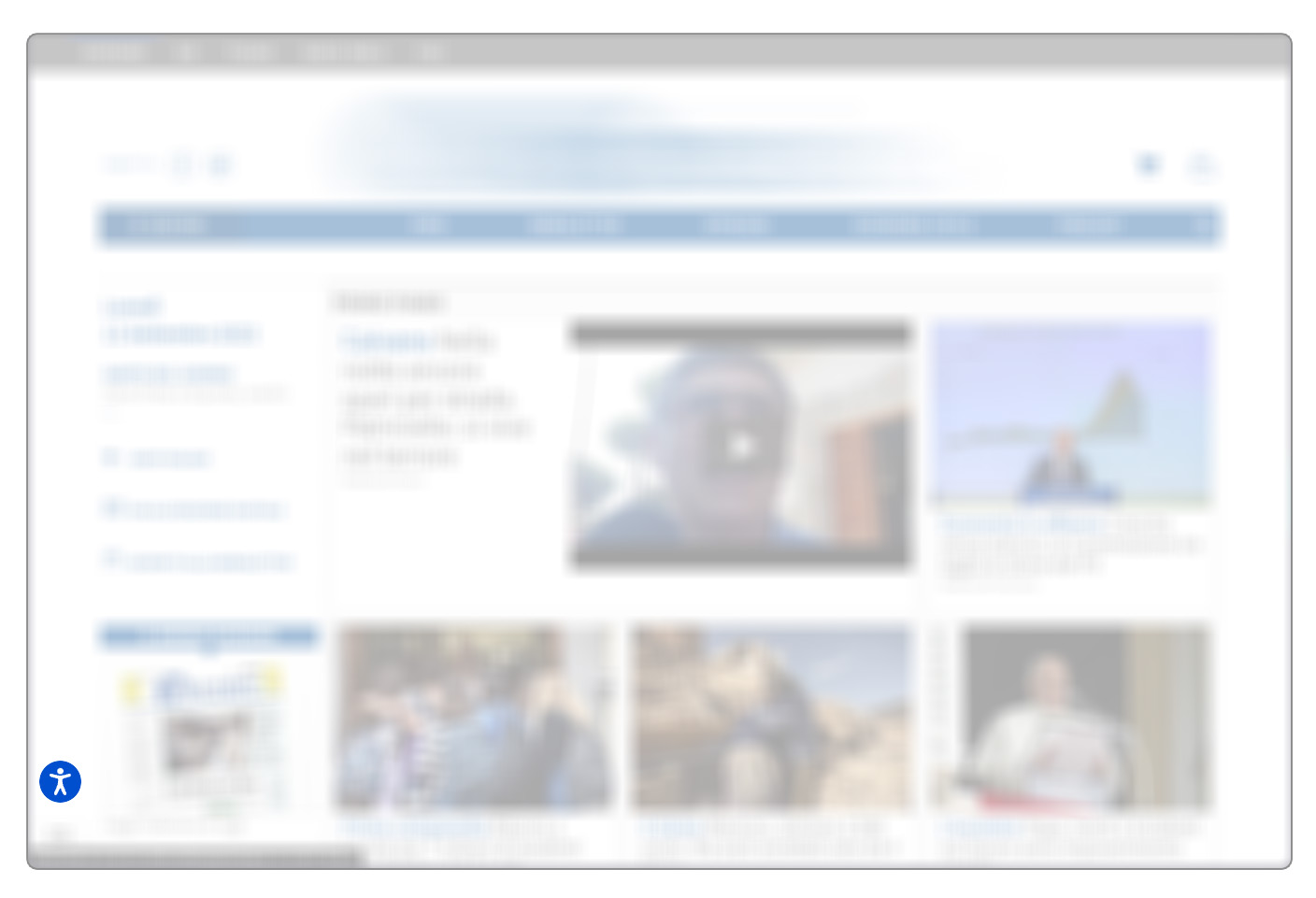 A screenshot of a webpage with an accessibility overlay tool.