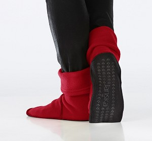 Socks with a rubber bottom for more stabilty and feet protection