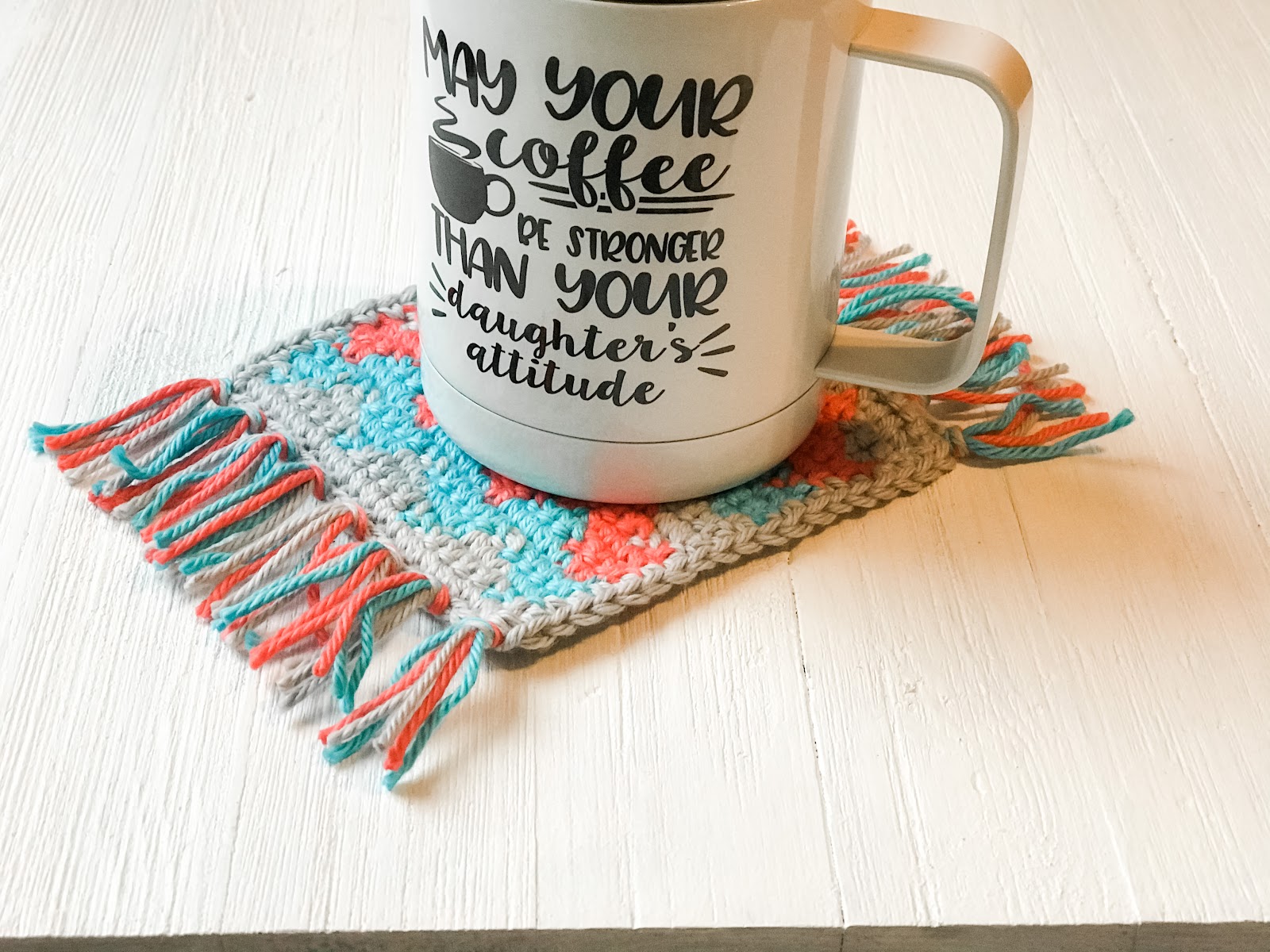 crochet mug rug coaster pattern