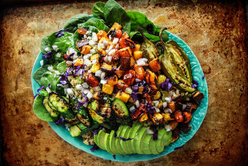 Vegan Roasted Vegetable Quinoa Salad - Heather Christo