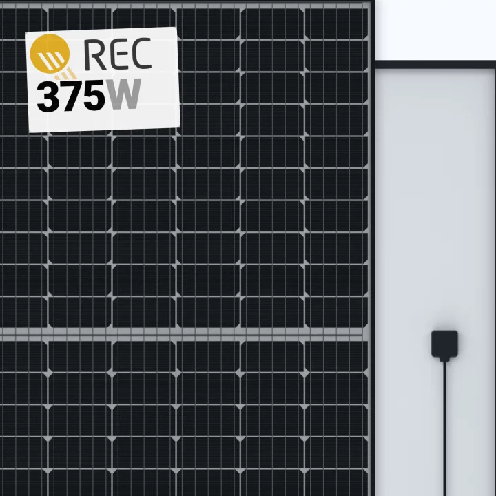 REC 375W Solar Panel 120 cell Alpha HJT