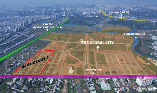 Có nhiều tuyến đường đi vào dự án The global city