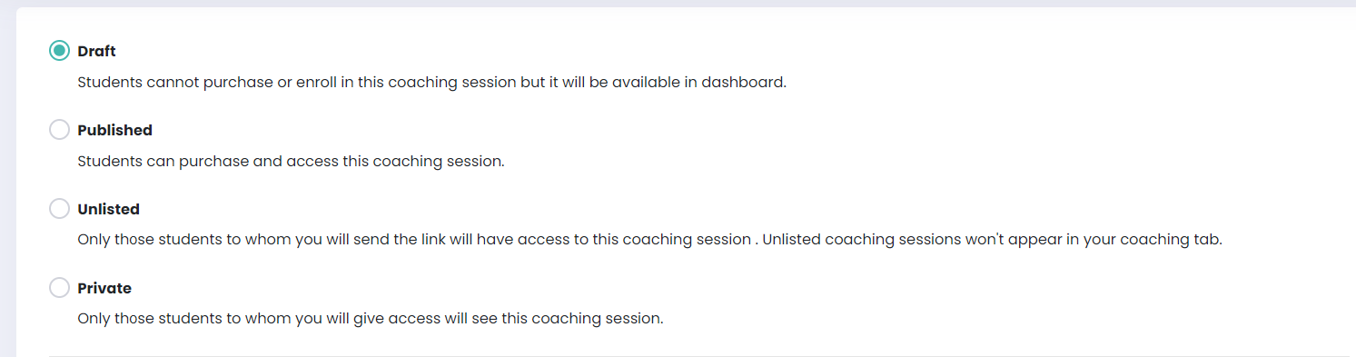 Cómo crear una nueva sesión de coaching