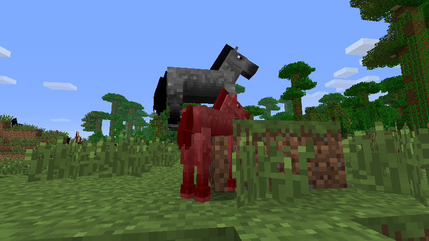 Taking Care of the Foal to breed horses in minecraft