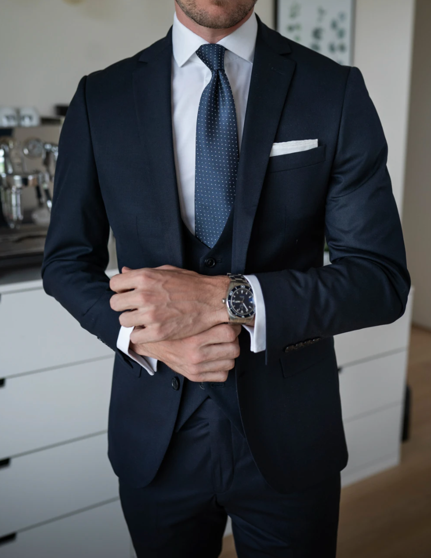 black formal suit