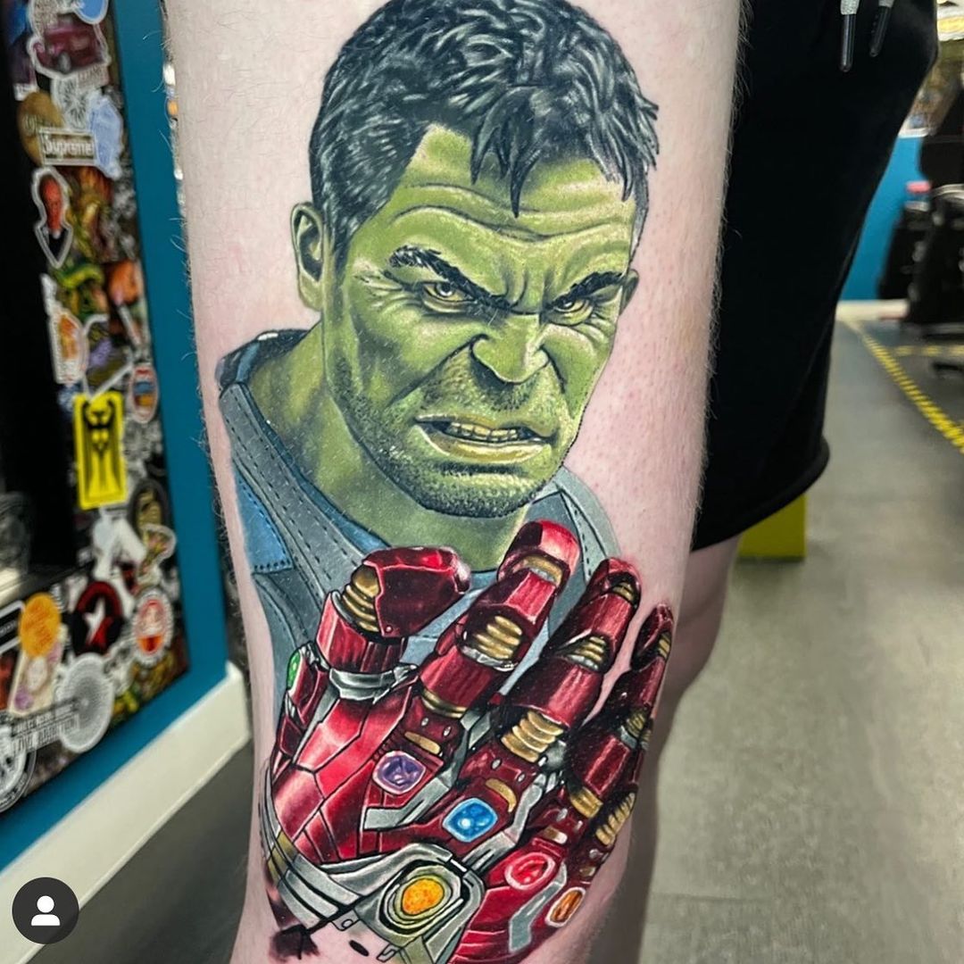 Hairy Hulk Animated tattoo