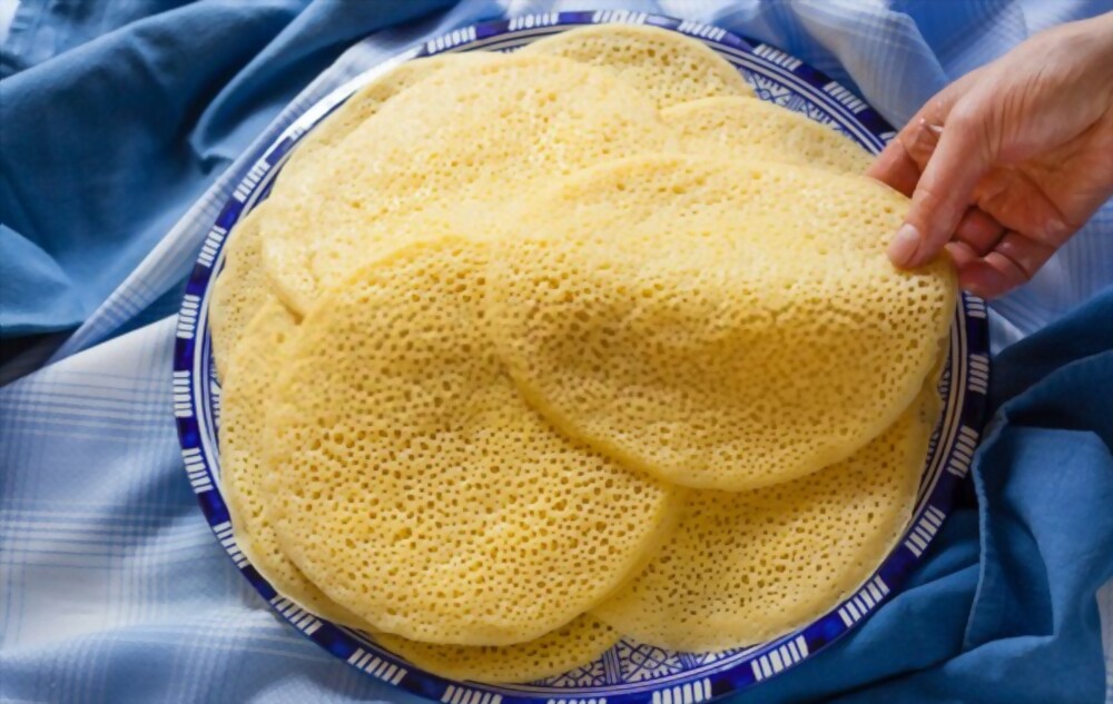 moroccan-pancake-with-semolina
