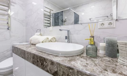 Marble bathroom vanities