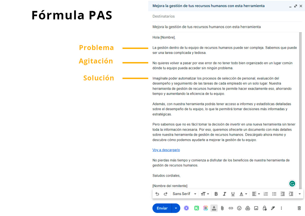 fórmula PAS