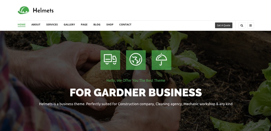 Capacetes Handyman & Gardening Tema WordPress