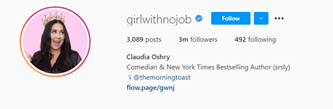 girlwithnojob instagram handle