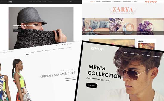 Exemplos de design de blog de moda