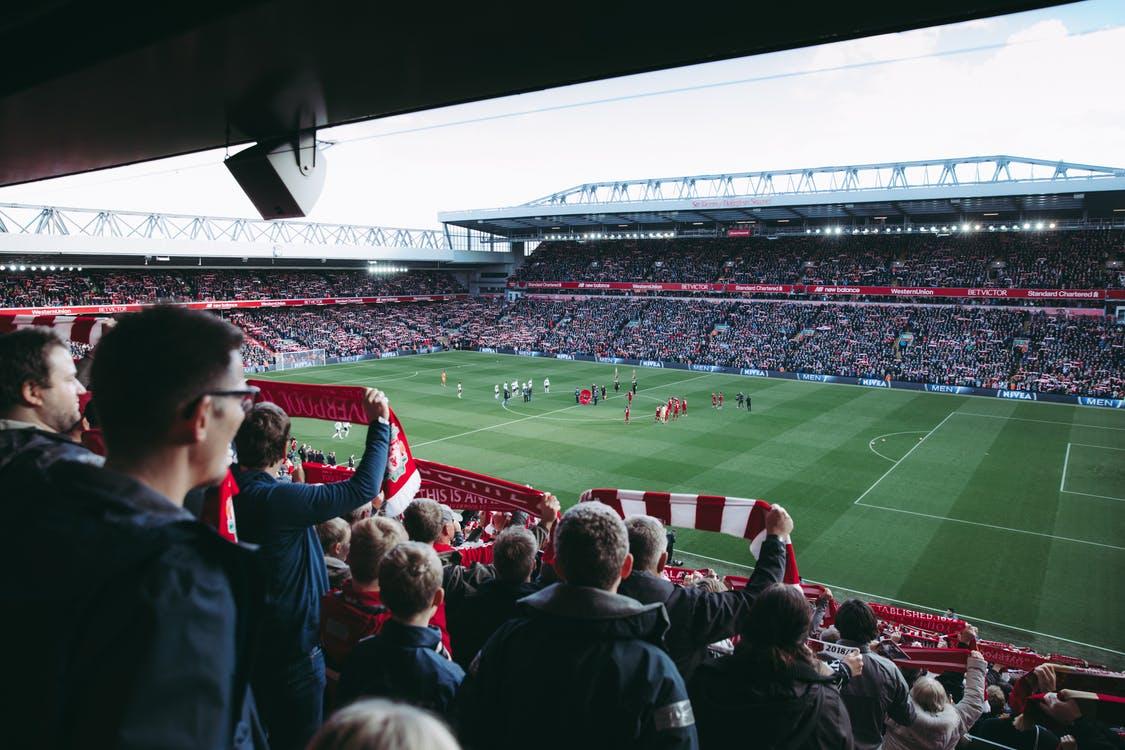 Free People Watching Soccer Game Stock Photo