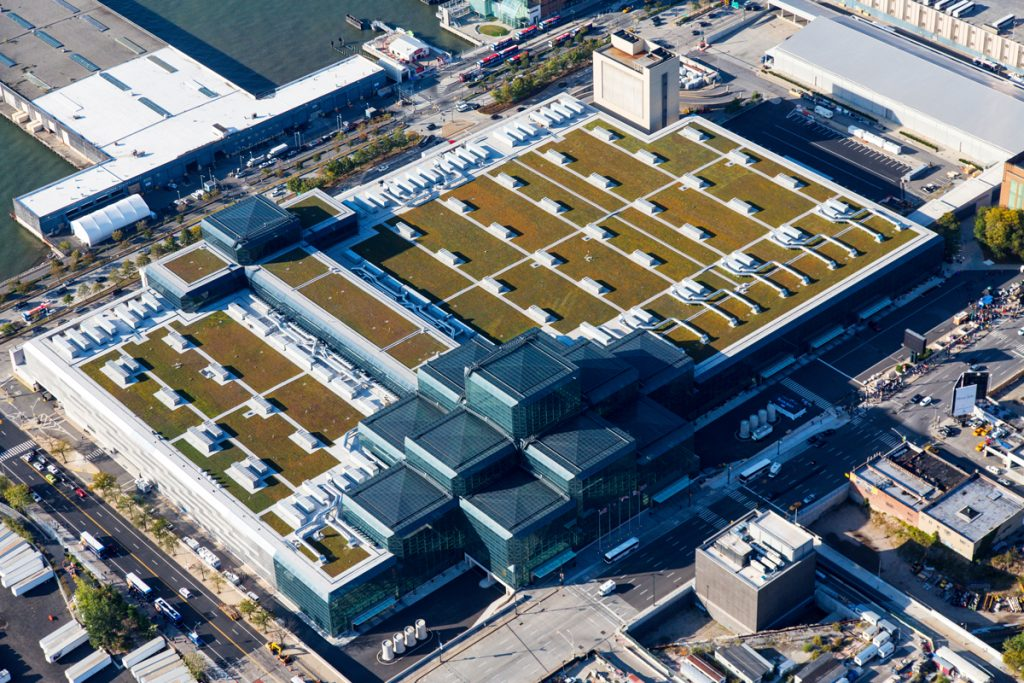 Javits Center solar array and green roof