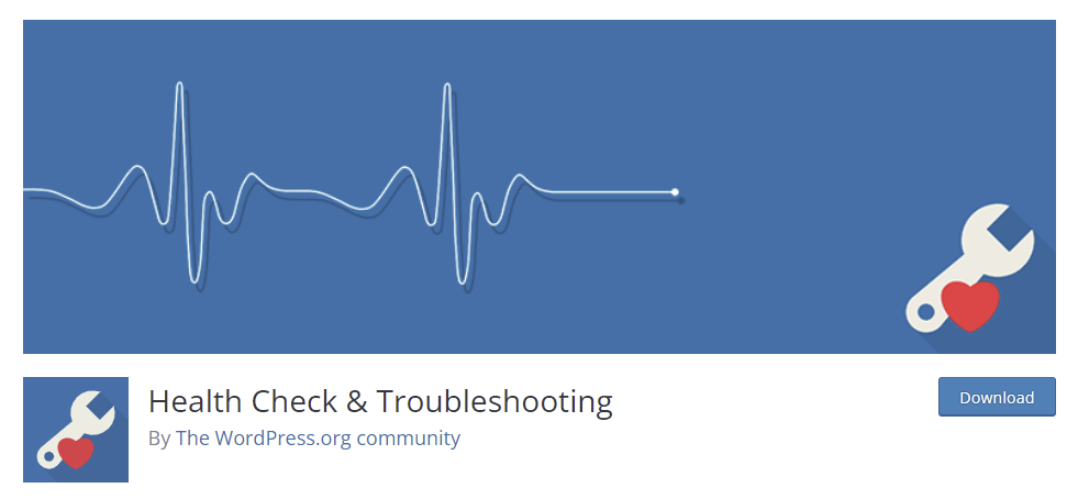 Banner do plugin Health Check & Troubleshooting