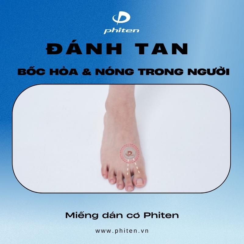 Đánh tan bốc hỏa và nóng trong người với miếng dán cơ Phiten