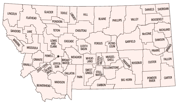 Image result for montana county map