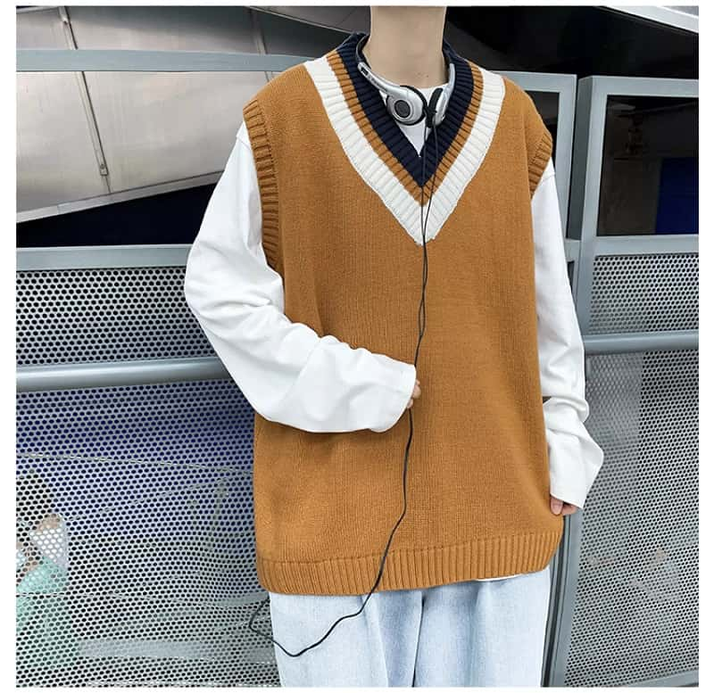 Áo gile đơn giản chuẩn style Hàn Quốc