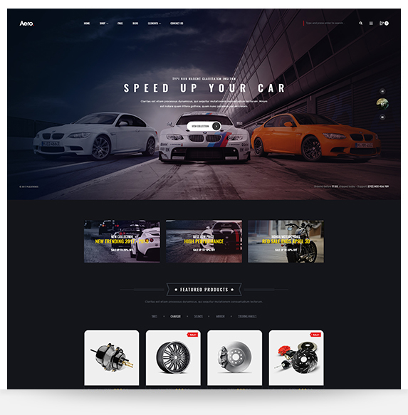 Accessories car magento theme Aero