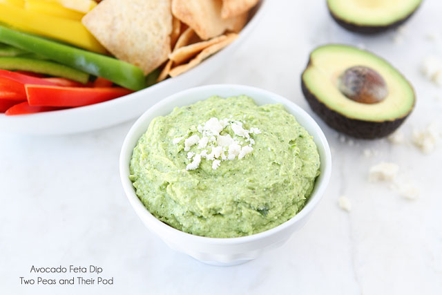 Easy Avocado Feta Dip on www.twopeasandtheirpod.com Avocado-Feta-Dip-3